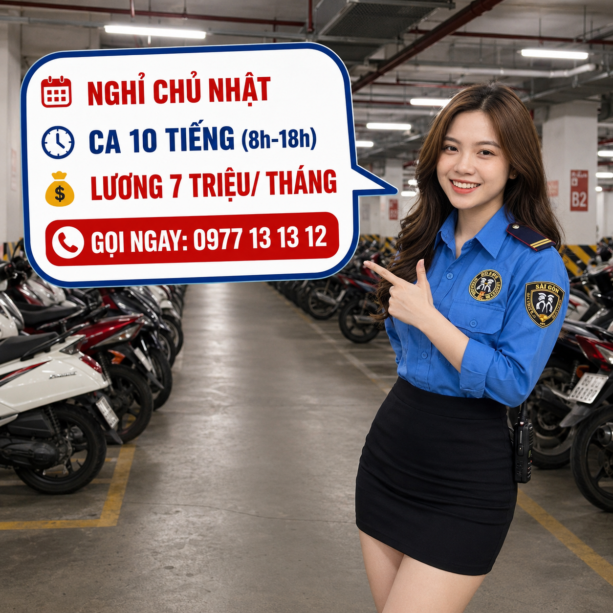 Hầm xe Q3 - 1/7 triển khai